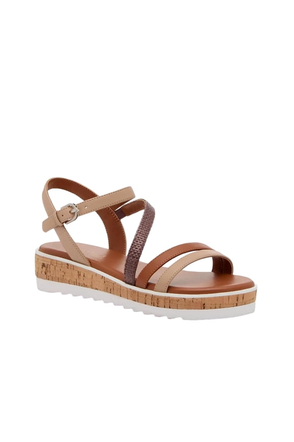 Gibsy Wedge Sandal Light Brown GIBSY-BRN Women's Size 6