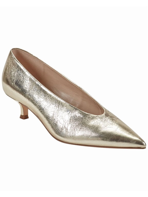 LTD Cecile Leather Pump, 5, Gold