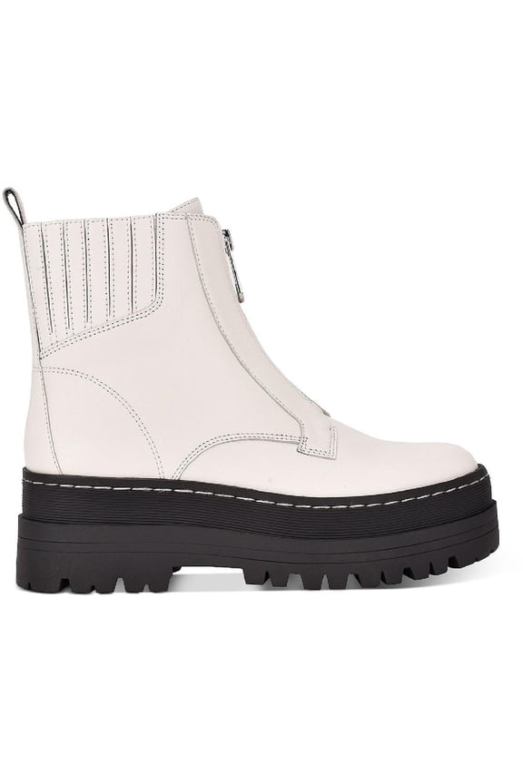 LTD Womens Prisco Leather Platforms Combat & Lace-up Boots