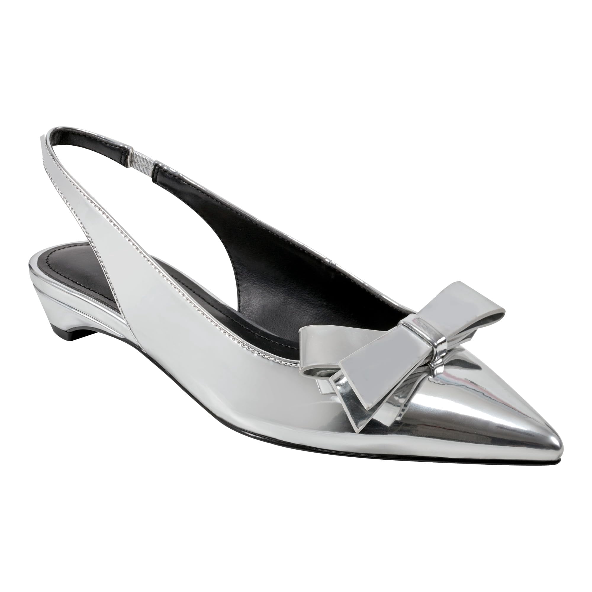 Marc Fisher Women's Kerrey Pointed Toe Ballet Flat With Bow & Slingback Strap