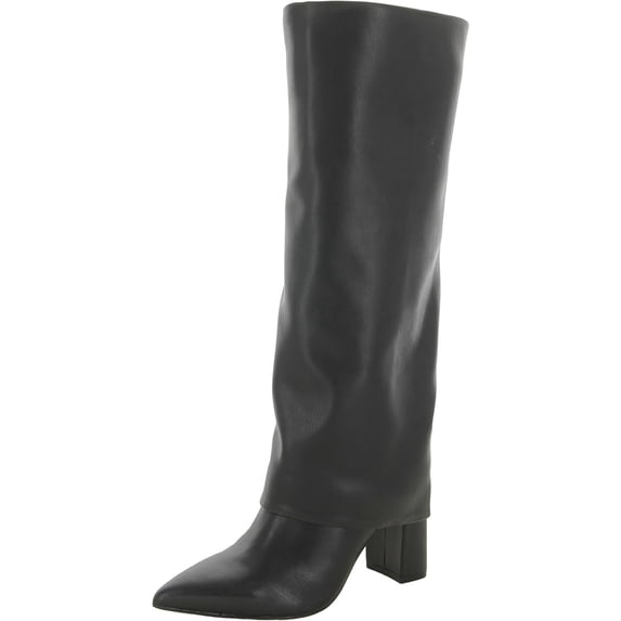 Marc Fisher Womens Faux Leather Pointed Toe Knee-High Boots
