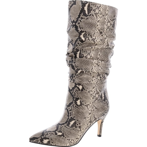 Marc Fisher Womens IDaley 2 Faux Leather Solid Mid-Calf Boots