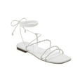 thumbnail image 1 of Marc Fisher Womens Lakita Faux Leather Square Toe Gladiator Sandals, 1 of 1