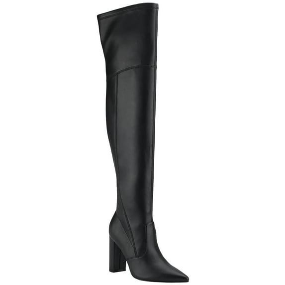 Marc Fisher Womens Lezli Faux Leather Tall Thigh-High Boots