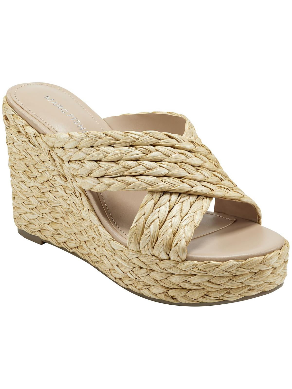 Marc Fisher Womens Lynn Criss-Cross Espadrille Wedge Sandals - Walmart.com