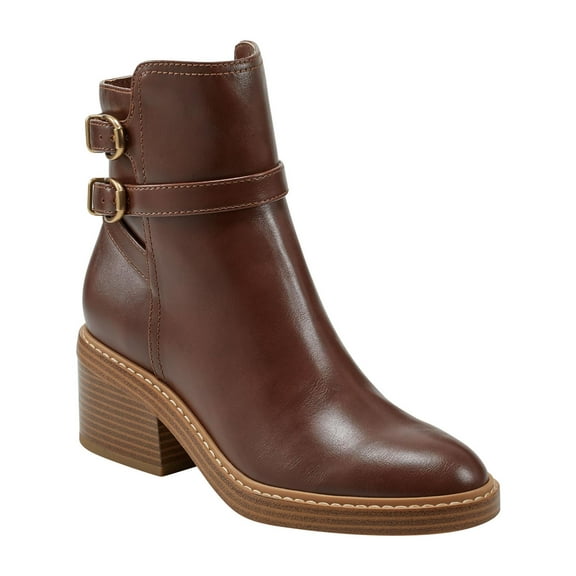 Marc Fisher Womens MARIETA 2 Faux Leather Zipper Ankle Boots