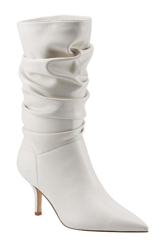 Womens Manya 2 Faux Leather Pointed Toe Mid-Calf Boots