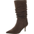 thumbnail image 1 of Marc Fisher Womens Manya Faux Suede Pointed Toe Mid-Calf Boots, 1 of 3