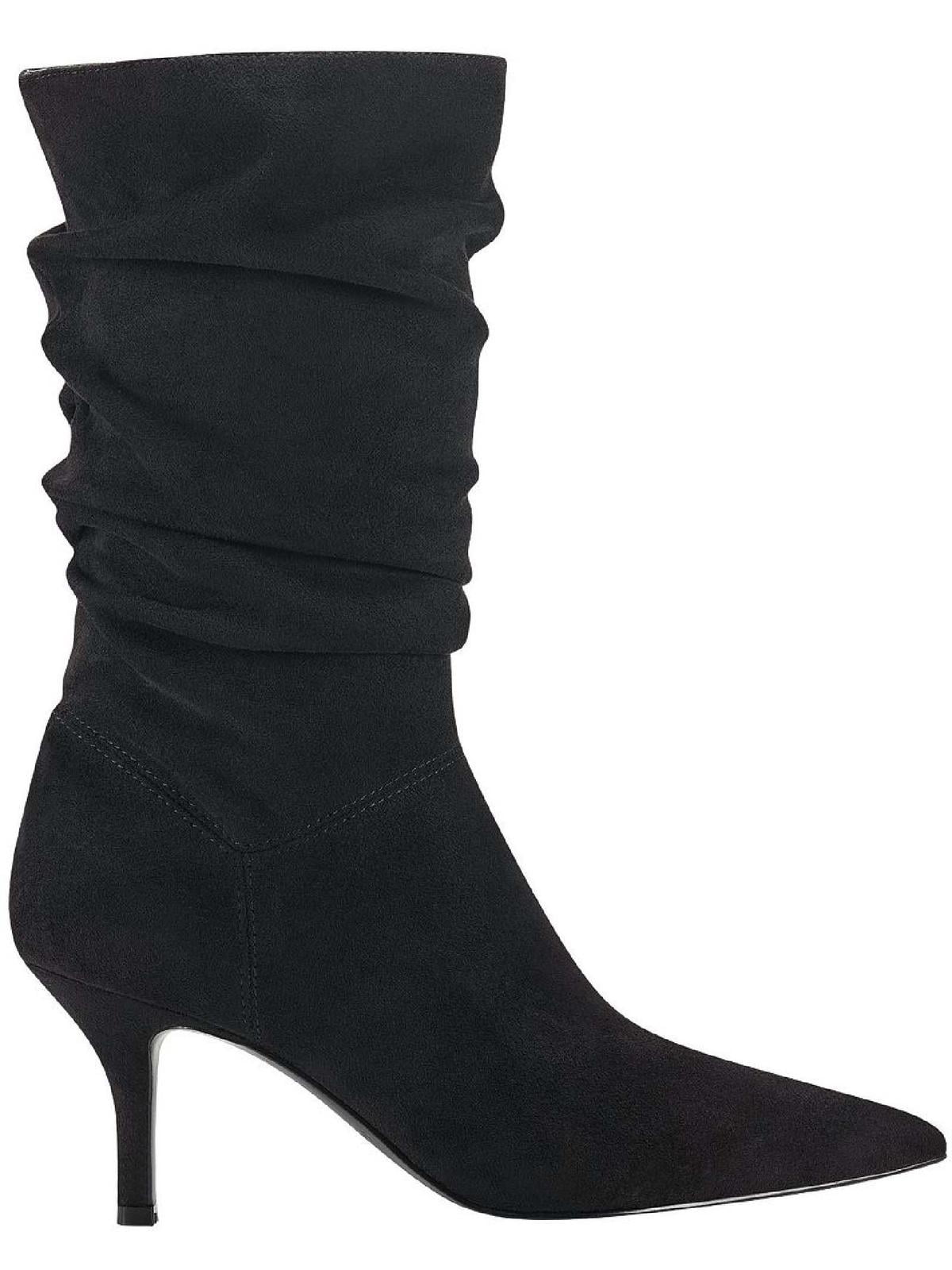 MARC FISHER Womens Black Padded Ruched Manya Pointed Toe