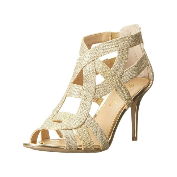 Marc Fisher Womens Nala Open Toe Formal Strappy Sandals, Gold, Size 10.0