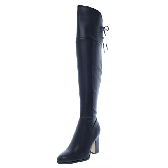 Marc Fisher Womens Neela 2 Faux Leather Over-The-Knee Boots Black 6 Medium (B,M)