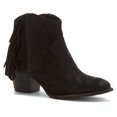 thumbnail image 1 of Marc Fisher Womens Sade Leather Almond Toe Ankle Cowboy, Black Suede, Size 6.0, 1 of 6