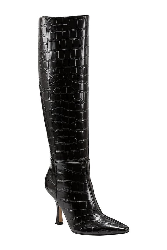 Womens Vedanty Faux Leather Pointed Toe Knee-High Boots