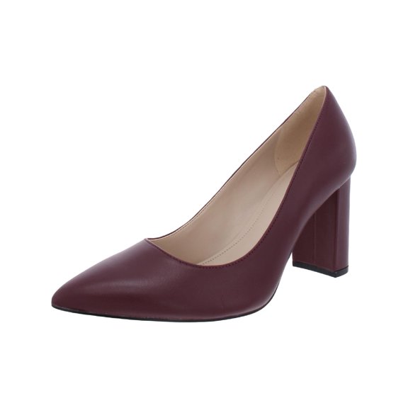Marc Fisher Womens Viviene Leather Pointed Toe Pumps Red 7 Medium (B,M)