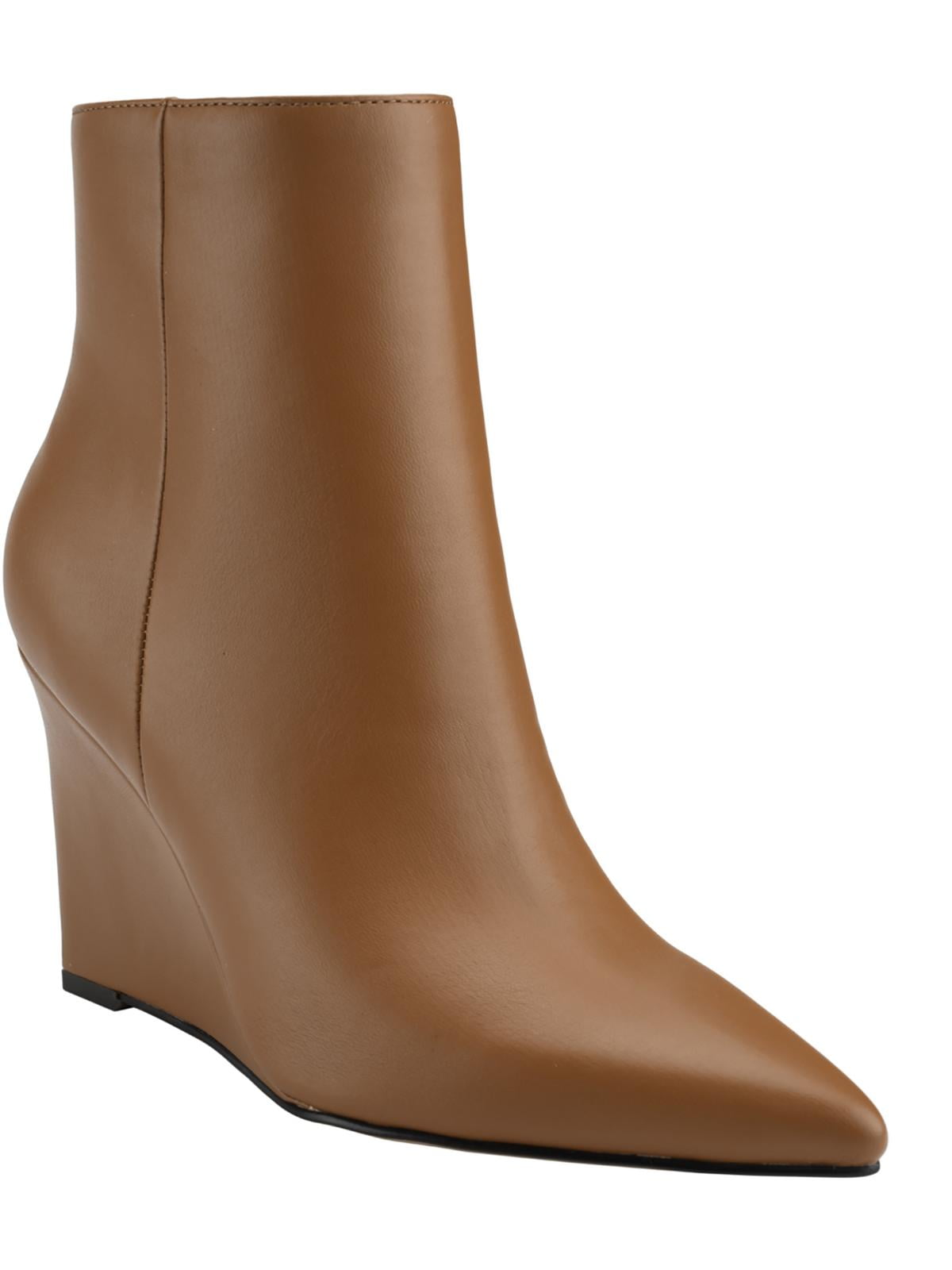 Marc Fisher Womens Wendel 2 Faux Leather Wedge Ankle Boots Walmart
