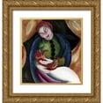 thumbnail image 1 of Marc, Franz 12x13 Gold Ornate Wood Framed with Double Matting Museum Art Print Titled - Girl With a Cat, 1 of 4