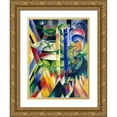 thumbnail image 1 of Marc, Franz 15x18 Gold Ornate Wood Framed with Double Matting Museum Art Print Titled - The Little Mountain Goats, 1 of 4