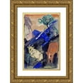 thumbnail image 1 of Marc, Franz 17x24 Gold Ornate Wood Framed with Double Matting Museum Art Print Titled - Two Cattle In a Hilly Landscape, 1 of 4