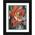 thumbnail image 1 of Marc, Franz 19x24 Black Ornate Wood Framed with Double Matting Museum Art Print Titled - The Fox, 1913, 1 of 4