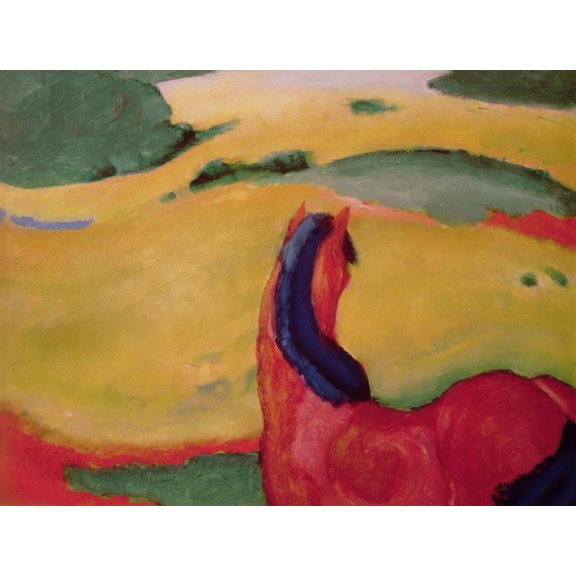 Marc "Horse in a Landscape" (1910) Glossy Poster