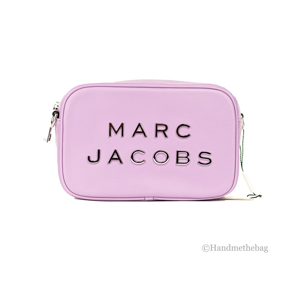 Marc Jacobs Flash Regal Orchid Smooth Leather Logo Embossed Camera Crossbody Bag