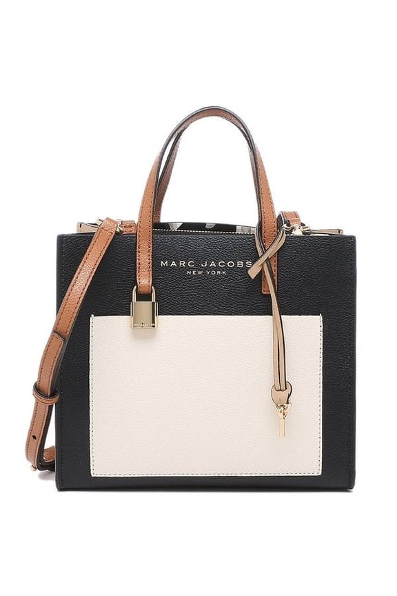 Grind Mini Smoked Almond Colorblock Leather Tote Crossbody Bag
