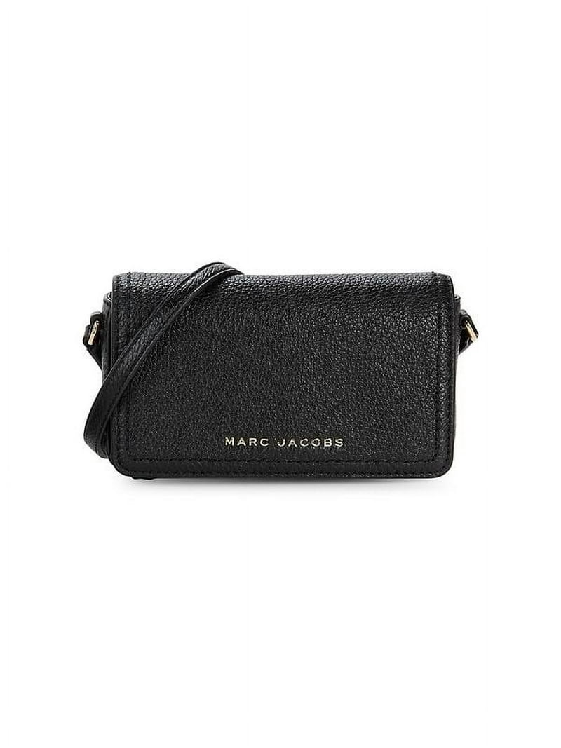 Marc Jacobs H107L01FA21 Mini Leather Crossbody Bag IN BLACK