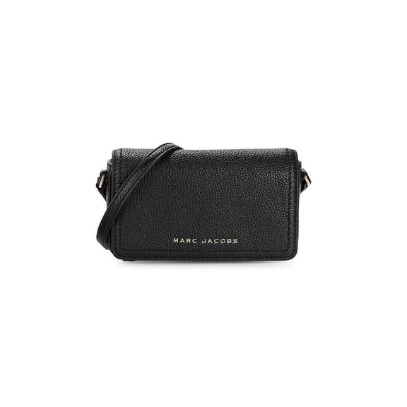 Marc Jacobs H107L01FA21 Mini Leather Crossbody Bag IN BLACK