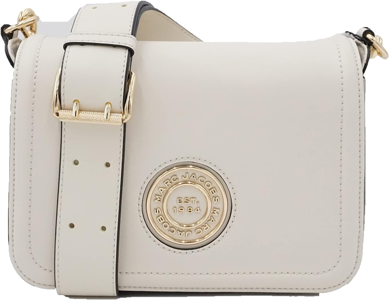 Marc Jacobs H900L01RE21 Marshmallow Women's Full Flap Logo Shoulder Bag
