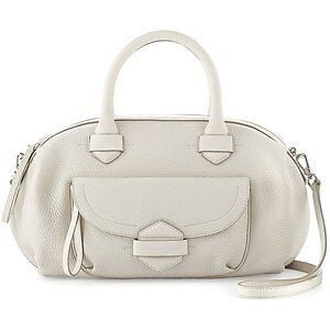 Marc Jacobs Half Pipe Duffel Leather Satchel Lily Flower White Handbag Bag NEW