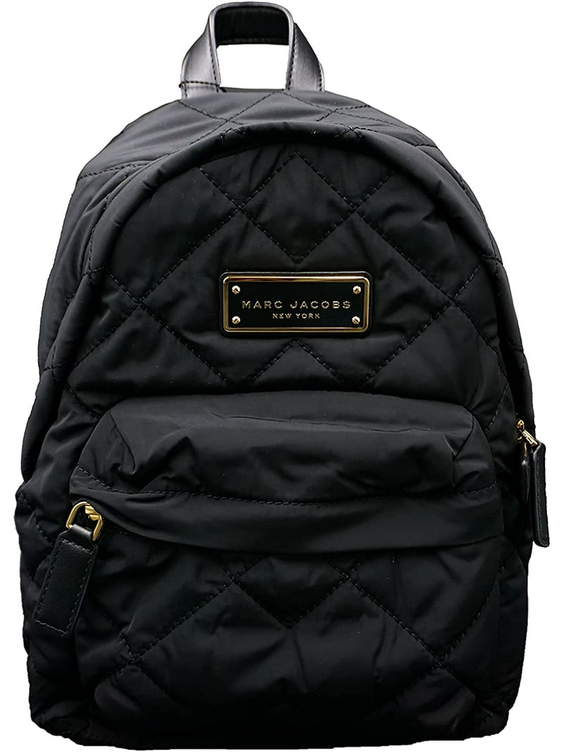 Marc Jacobs M Black/Gold Hardware Women's Quilted Nylon Mini