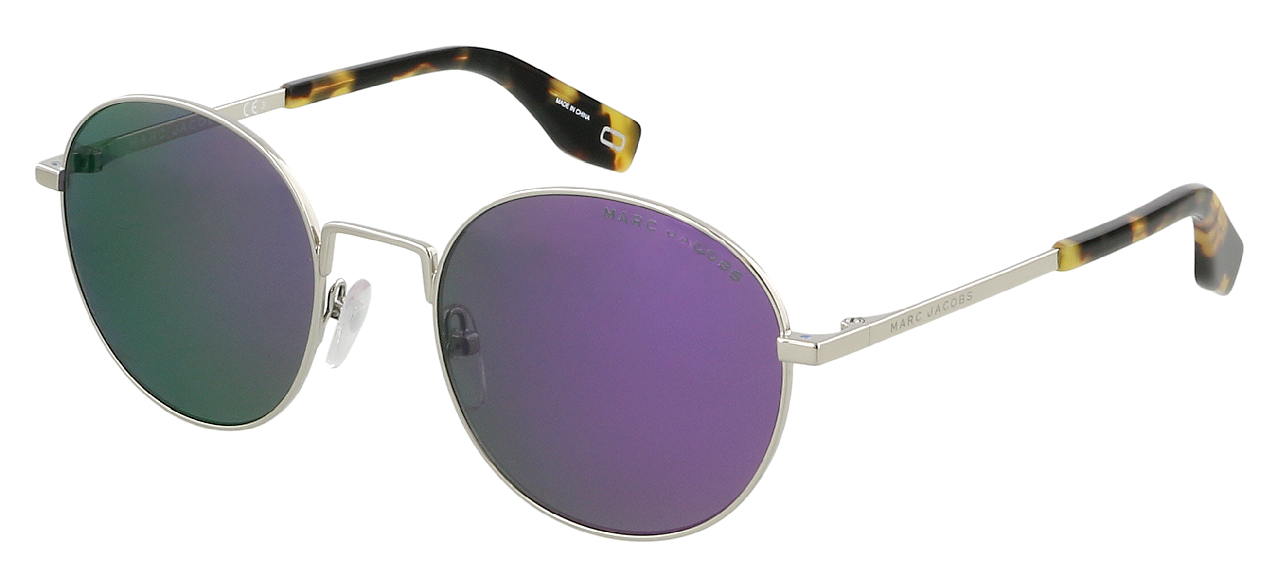 Marc Jacobs MARC 272/S B3V Silver Voilet Round Sunglasses 