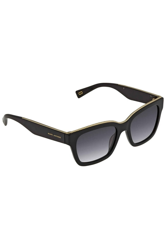 MARC163S 0807 Black Square Chain Sunglasses for Womens