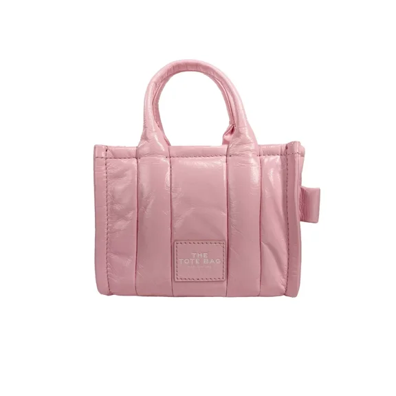 Marc Jacobs Marc Jacobs The Shiny Crinkle Micro Tote Bubblegum Leather Women's Crossbody