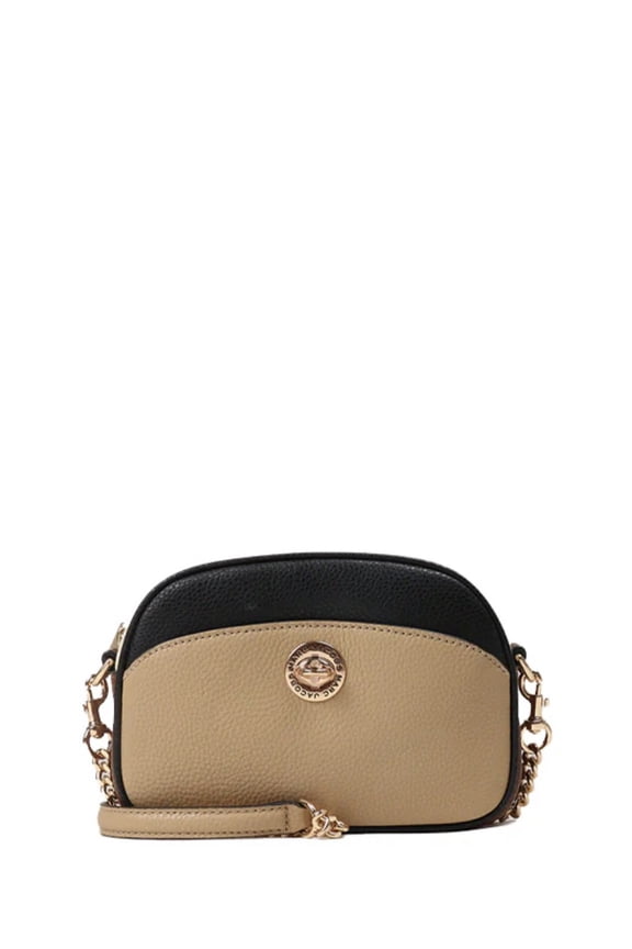 Marc Turnlock Camera Bag Leather Crossbody bag Iced Coffee Multi