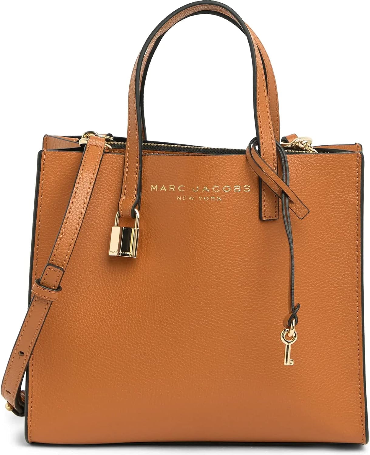 Marc Jacobs Mini Grind Leather Tote Smoked Almond - Walmart.com