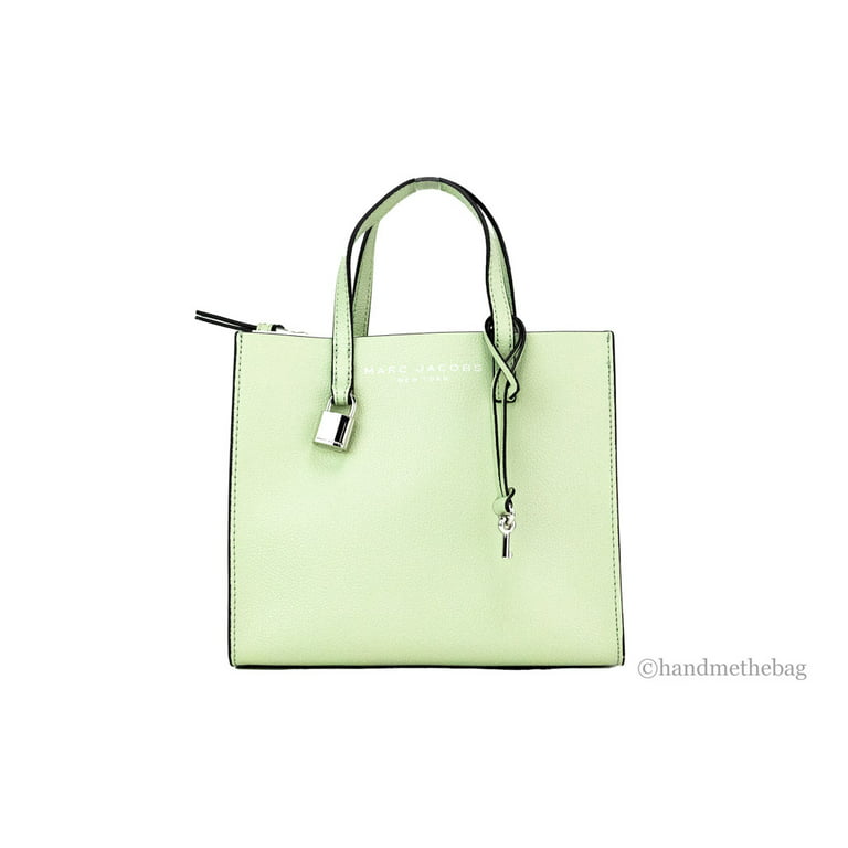 Marc Jacobs Mini Grind Mint Green Pebbled Leather Crossbody Tote Handbag Purse