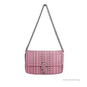 Marc Jacobs Marc Jacobs Neon Pink The Monogram Leather J Marc Mini Shoulder Bag Womens Crossbody
