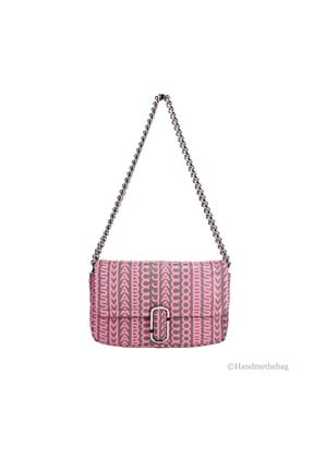 Neon Pink The Monogram Leather J Marc Mini Shoulder Bag Women's Crossbody