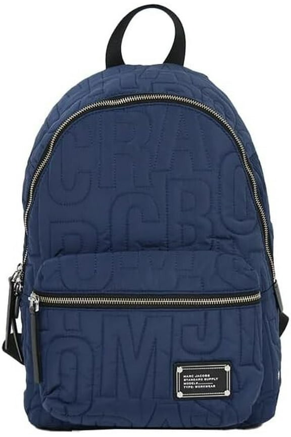 Nylon Jumbled Logo Workwear Backpack Bag in Azure Blue 4S4HBP001H02