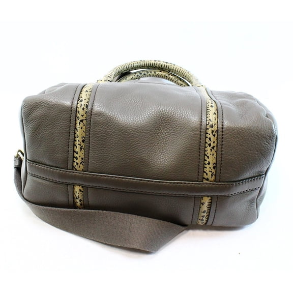Marc Jacobs Q Snake Satchel Leather Faded Aluminum Grey Multi Bag