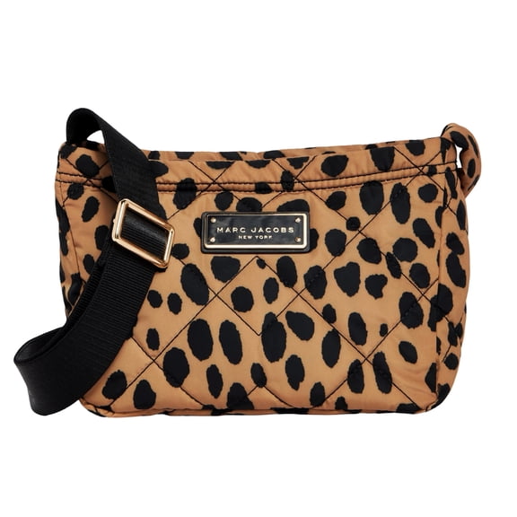 Marc Jacobs Quilted Nylon Leopard Print Small Crossbody Bag