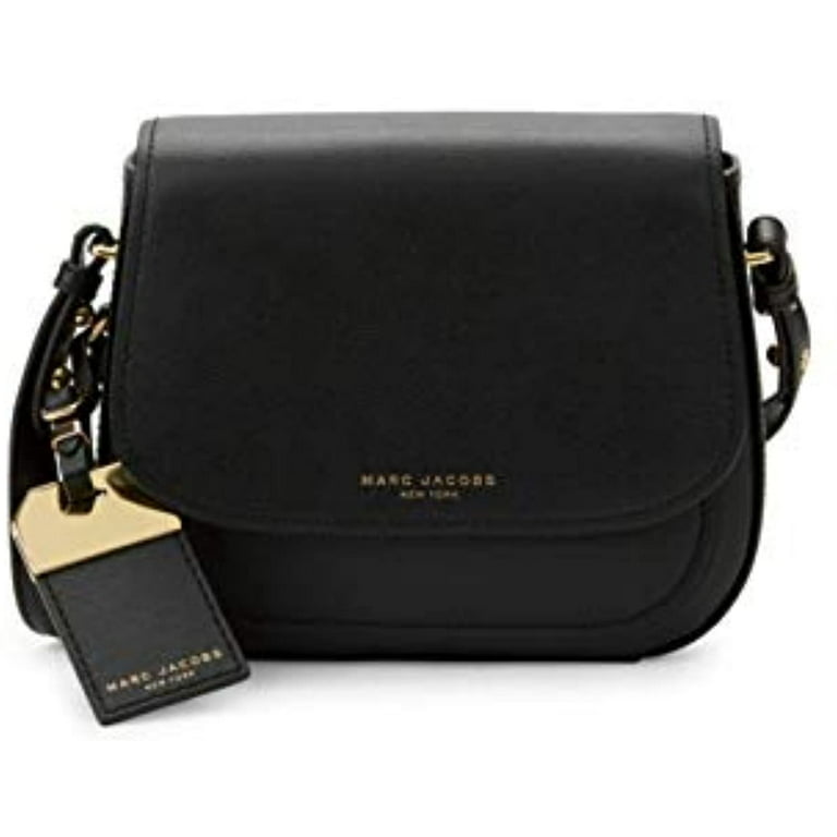 MARC JACOBS Quilted Crossbody Bag BLACK Gold Chain Strap
