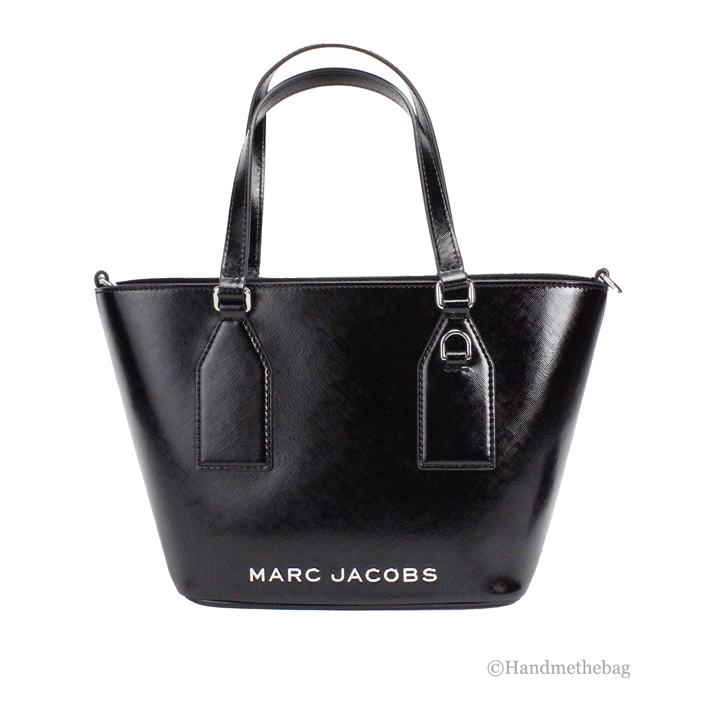 Marc Jacobs Small Black Saffiano Leather Tote Crossbody Bag Marc Jacobs Small Black Saffiano Leather Tote Crossbody Bag