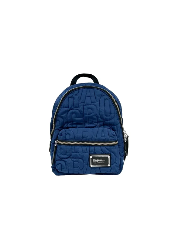 Small Blue Quilted Backpack Bookbag