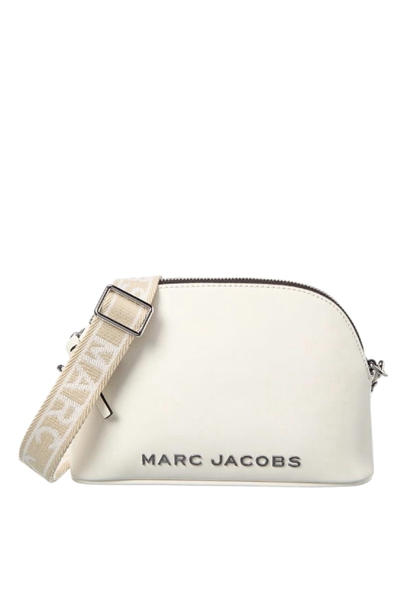 Small Dome Leather Crossbody Bag (Cotton)