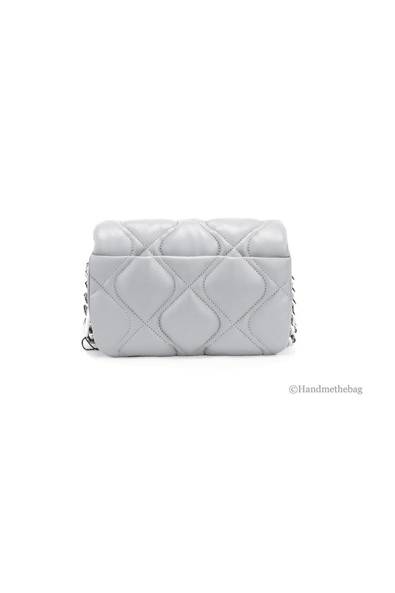 Marc Jacobs Small Rock Grey Quilted Leather Crossbody Bag
