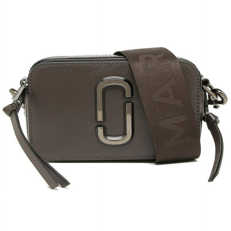 Marc Jacobs Snapshot Leather Crossbody Bag In Black