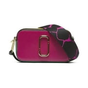 Marc Jacobs Snapshot Leather Shoulder Bag - Magenta Multi