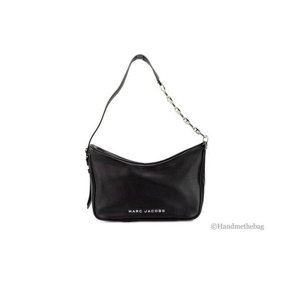 Marc Jacobs Marc Jacobs Tempo Small Black Smooth Leather Hobo Convertible Shoulder Bag Women's Purse